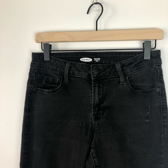 Old Navy | Black Rockstar Skinny Jeans  Sz 6 - Picture 9 of 16